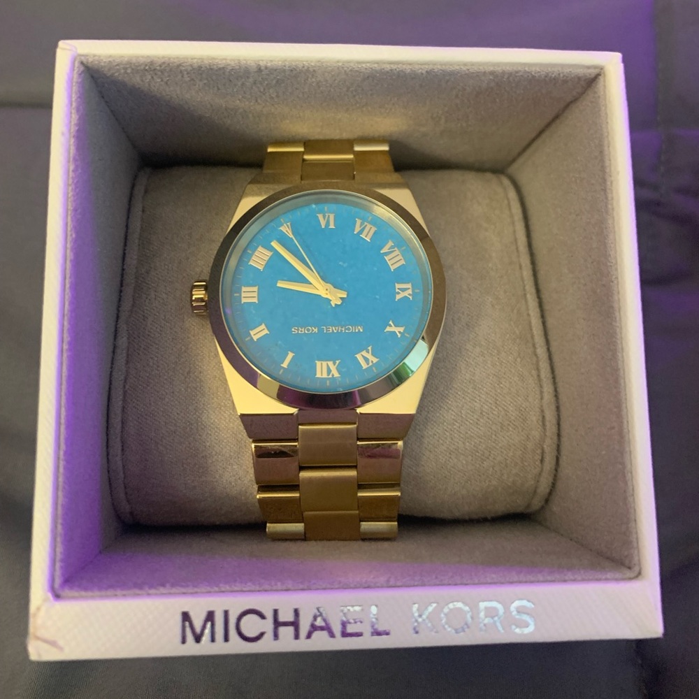 Turquoise & Gold watch